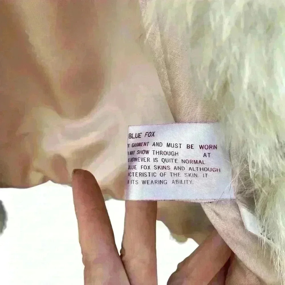 Elam Women’s Vintage Fur Coat 100% Norwegian Blue Fox Size M Luxury Winter Fall - Picture 6 of 13
